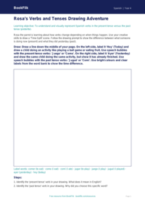 Free Verbs And Tenses Drawing Sheet | Year 4 | Spanish | BookFlik