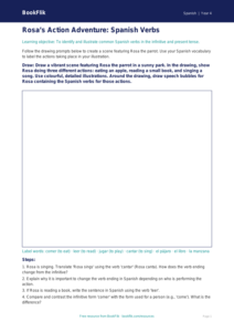 Free Verbs And Tenses Drawing Sheet | Year 4 | Spanish | BookFlik