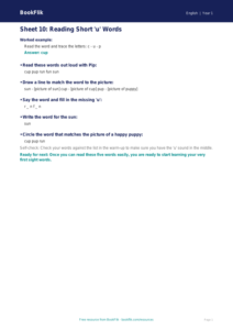 Free 3A Track Sheet | Year 1 | English | BookFlik