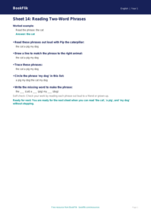 Free 3A Track Sheet | Year 1 | English | BookFlik