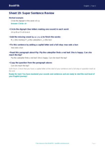 B Track Sheet Year 1 | Free English Worksheet | BookFlik