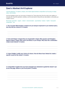 Abstract Art Template for Class 4 | CBSE Art Curriculum | BookFlik