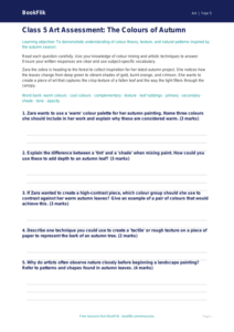 Free Autumn Art Assessment | Class 5 | Art | BookFlik