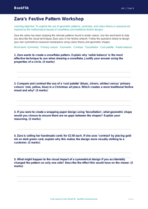 Christmas Art Activity Sheet for Class 4 | CBSE Art Curriculum | BookFlik