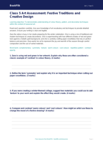 Christmas Art Assessment for Class 5 | CBSE Art Curriculum