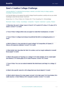 Free Collage Quiz | Class 4 | Art | BookFlik
