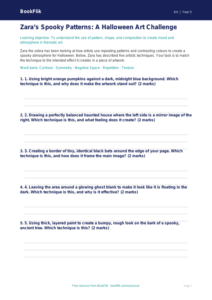 Halloween Art Activity Sheet for Class 5 | CBSE Art Curriculum