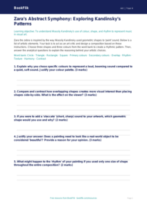 Free Kandinsky Activity Sheet | Class 4 | Art | BookFlik