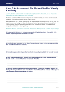 Free Kandinsky Assessment | Class 5 | Art | BookFlik