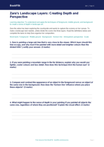 Free Landscapes Activity Sheet | Class 4 | Art | BookFlik