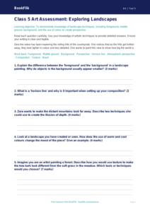 Free Landscapes Assessment | Class 5 | Art | BookFlik
