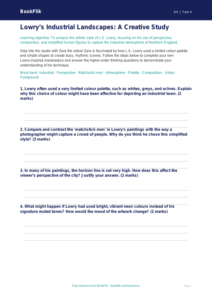 L.S. Lowry Art Activity Sheet for Class 4 | CBSE Art Curriculum