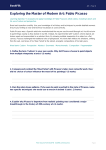 Picasso Art Assessment for Class 4 | CBSE Curriculum | BookFlik