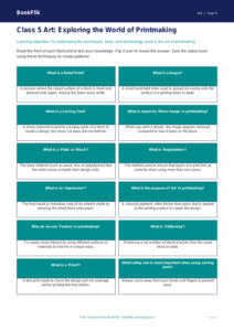 Printmaking Flashcards for Class 5 | CBSE Art Curriculum