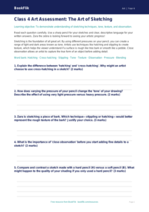 Free Sketching Assessment | Class 4 | Art | BookFlik
