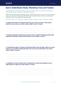 Free Sketching Template | Class 4 | Art | BookFlik