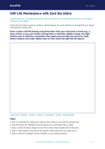 Free Still Life Drawing Sheet | Class 5 | Art | BookFlik