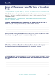 Van Gogh Art Lesson Plan for Class 4 | CBSE Art Curriculum
