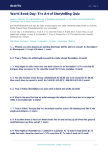 World Book Day Art Quiz for Class 5 | CBSE Art Activity | BookFlik