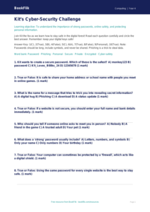 Cybersecurity Quiz for Class 4 | CBSE Computing Resources | BookFlik