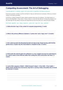 Free Debugging Assessment | Class 4 | Computing | BookFlik