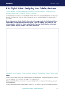 Free E-Safety Drawing Sheet | Class 4 | Computing | BookFlik