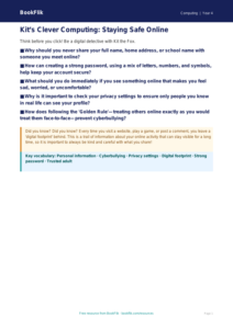 E-Safety Poster Activity for Class 4 | Computing CBSE | BookFlik
