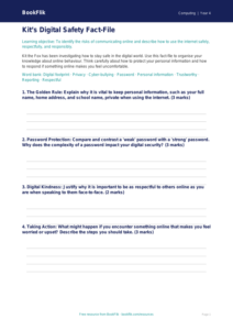 Internet Safety Template for Class 4 | CBSE Computing | BookFlik