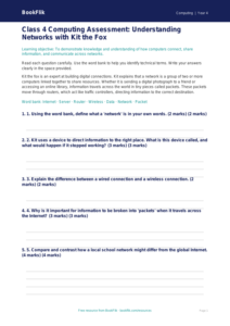 Networks Assessment for Class 4 | CBSE Computing | BookFlik