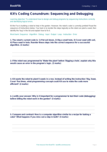 Free Programming Activity Sheet | Class 4 | Computing | BookFlik