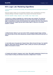 Programming Worksheet for Class 4 | CBSE Computing | BookFlik