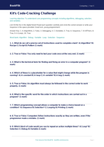 Programming Quiz for Class 5 | CBSE Computing | BookFlik