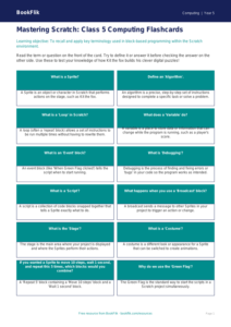 Free Scratch Flashcards | Class 5 | Computing | BookFlik