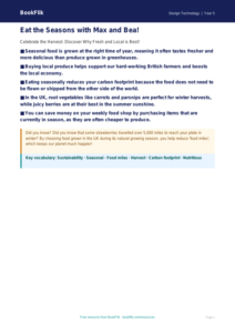 Free Seasonal Food Poster | Class 5 | Design Technology | BookFlik