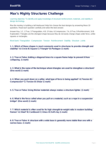 Free Structures Quiz | Class 5 | Design Technology | BookFlik