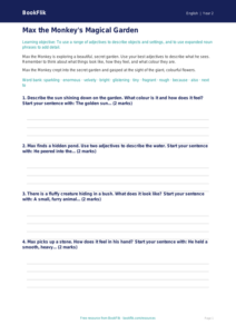 Free Adjectives Writing Frame | Class 2 | English | BookFlik