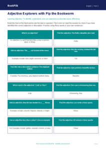 Free Adjectives Flashcards | Class 3 English | BookFlik