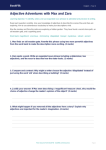 Free Adjectives Worksheet | Class 4 | English | BookFlik