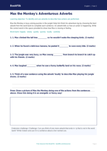 Free Adverbs Activity Sheet | Class 2 | English | BookFlik