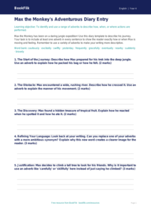Free Adverbs Template | Class 4 | English | BookFlik