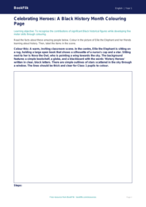 Black History Month Activity for Class 1 | CBSE English Resource