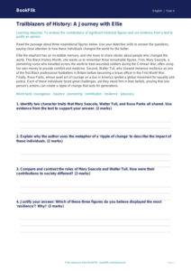 English black history month track sheet class 4 greater depth
