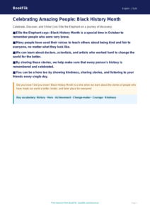Free Black History Month Poster | Nursery / LKG | English | BookFlik