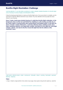 English bonfire night drawing sheet class 4 greater depth