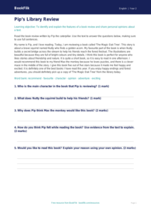 Free Book Review Comprehension | Class 2 | English | BookFlik