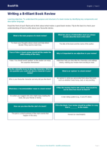 Free Book Review Flashcards | Class 2 | English | BookFlik