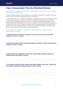 Free Book Review Assessment | Class 4 | English | BookFlik