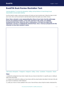 Free Book Review Drawing Sheet | Class 4 | English | BookFlik