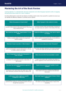 Free Book Review Flashcards | Class 5 | English | BookFlik
