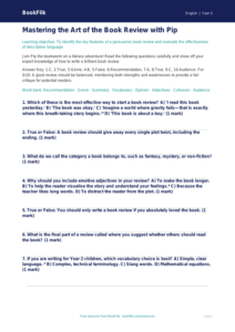 Free Book Review Quiz | Class 5 | English | BookFlik